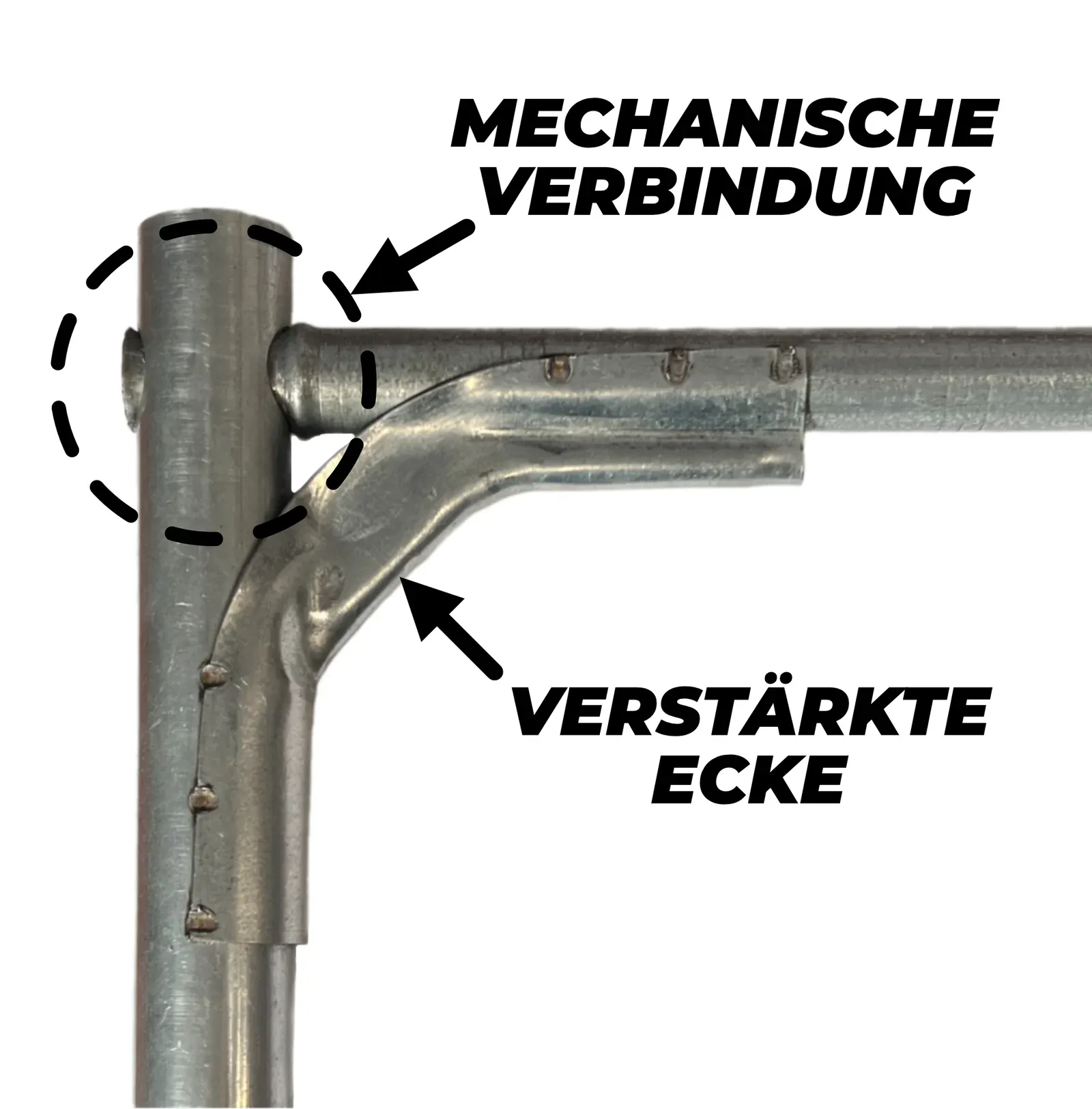 Verstärkte Ecken mit Eck-Dreiecken